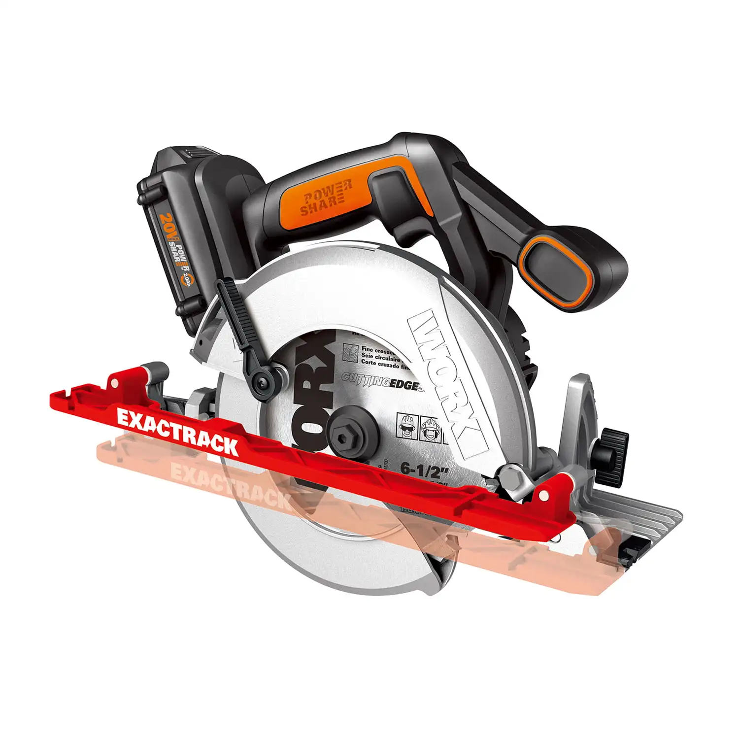 

,Worx WX530L 20v 6-1/2" Circular Saw ExacTrack