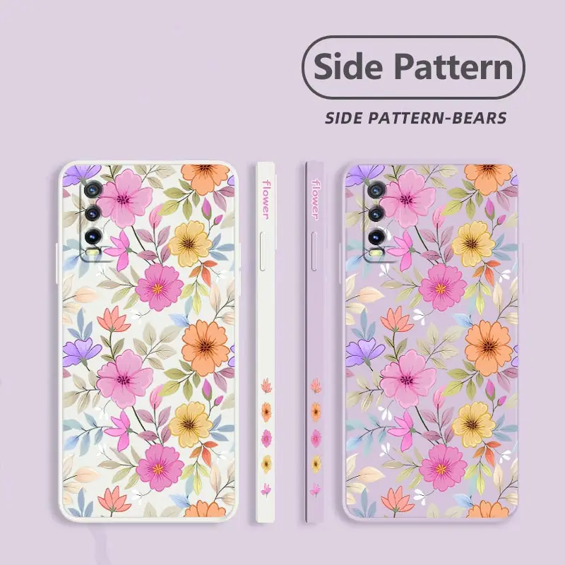 Цветной силиконовый чехол Y20 для VIVO Y20i Y21 Y21T Y35 Y76 Y20S V25E V23 V22 V25 Y200 Y38 S19 V30E