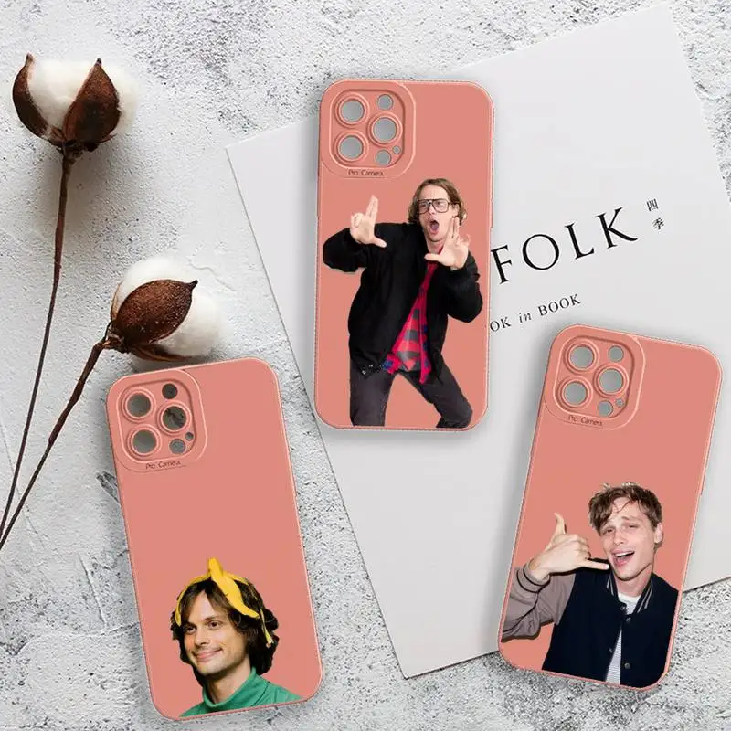 

Matthew Gray Gubler actor Phone Case For iPhone 13 12 11 Pro MAX Mini X XS XR 7 8 Plus Camera Lens Liquid Silicone