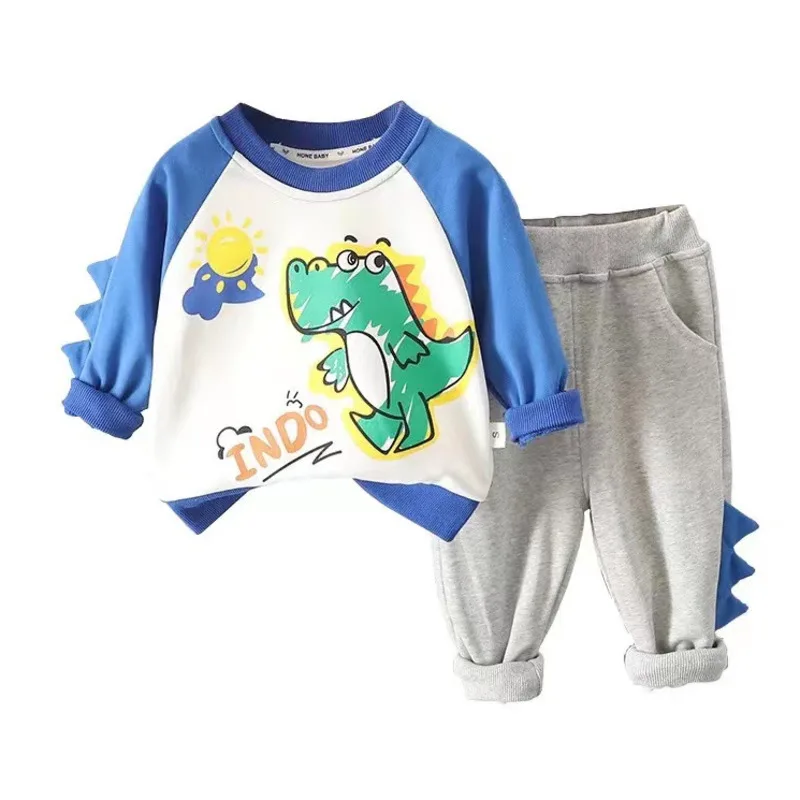 

New Spring Autumn Baby Girl Clothes Children Boys Cartoon T-Shirt Pants 2Pcs/Sets Toddler Casual Costume Infant Kids Tracksuits