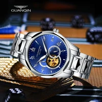 guanqin 2022 new automatic mechanical mens watch top luxury japan miyota 82s7 tourbillon tungsten steel bracelet sapphire clock