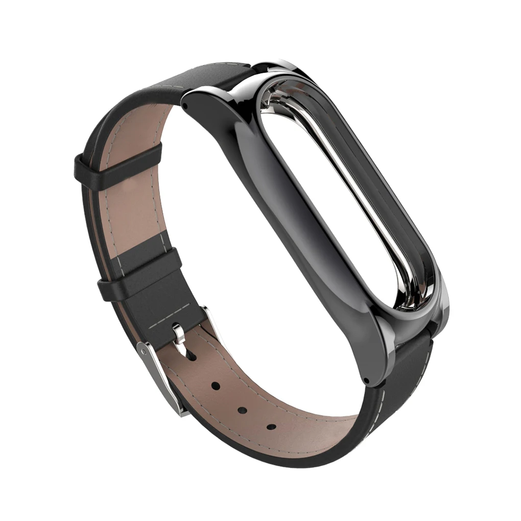 

Сменный ремешок для Xiaomi Mi Band 2, кожаный ремешок, металлический корпус