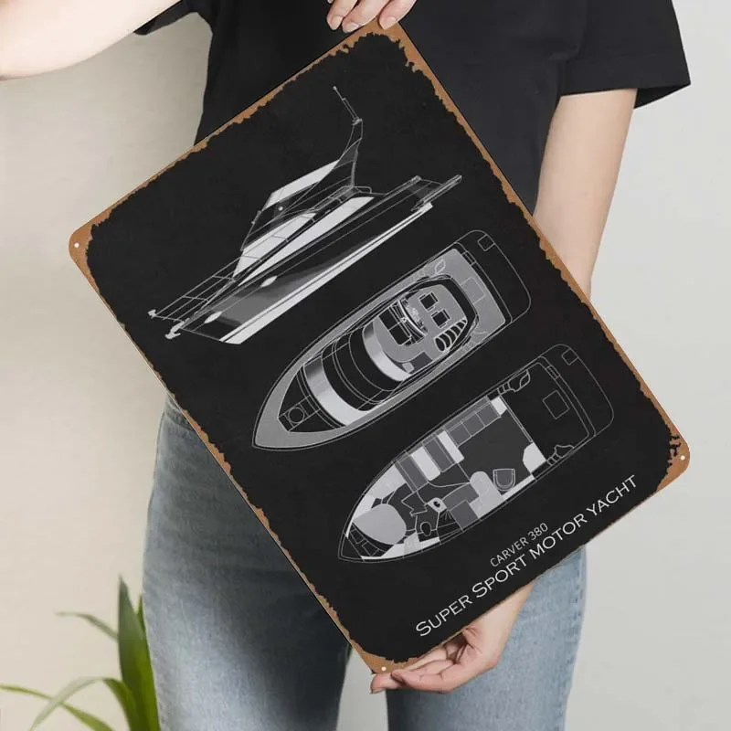 Carver 380 Супер спортивный мотоцикл металлический постер уличные декорации Ретро