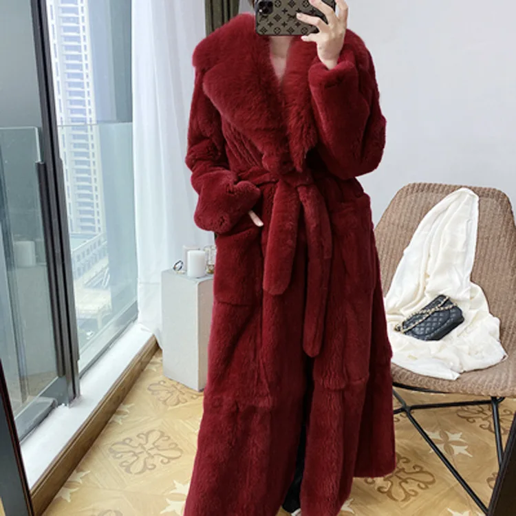 2022 new coat women's mid-length coat fashionable temperament loose large size to cover the belly