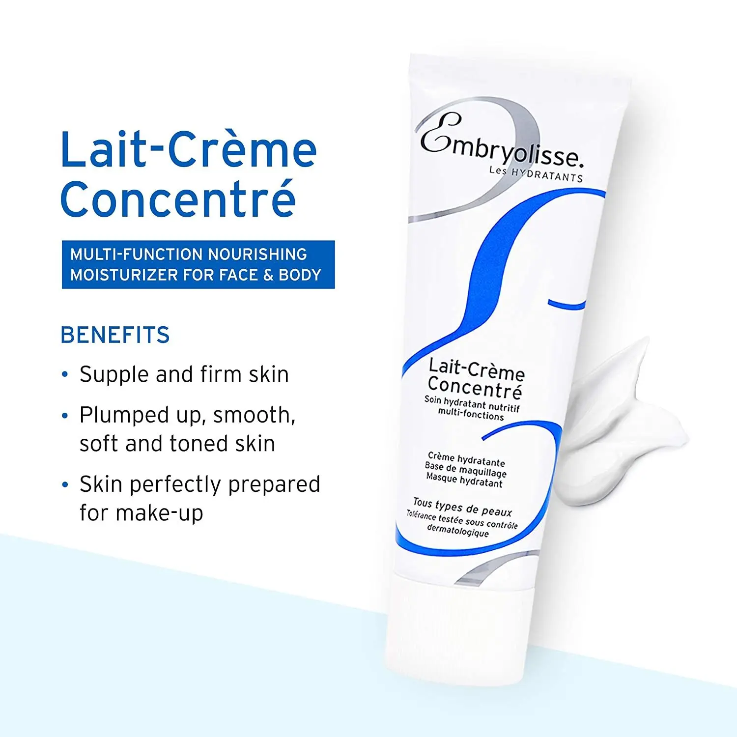 

Embryolisse Lait-Crème Concentré Face Moisturizing Cream Makeup Primer Shea Facial Moisturizer Soothing For Daily Skin Care 75ml