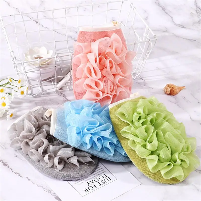 

Soft Two-in-one Bath Ball Gloves Cleaning Spa Back Rub Bath Ball No Skin Damage Bath Towel Massage The Skin Powerful Mud Scrub