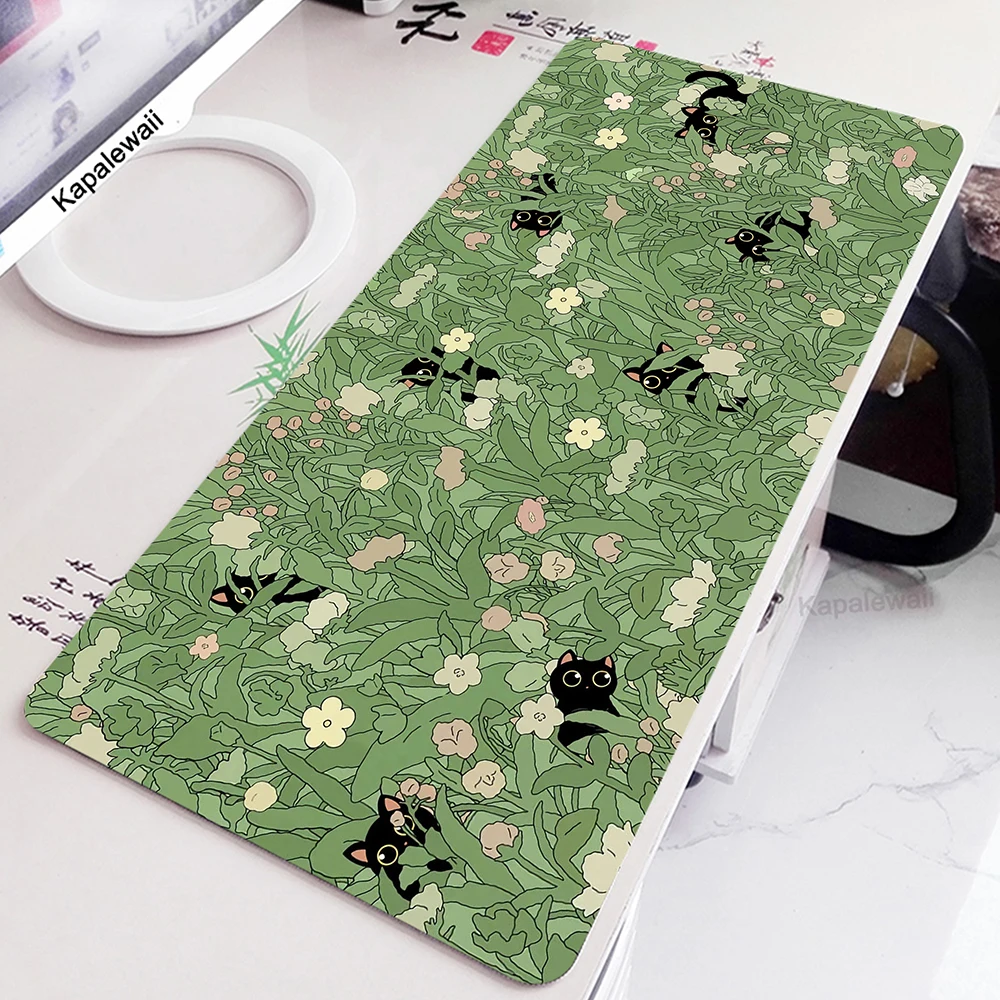 

Kawaii Cute Cat Mouse Pad XXL Game Mousepad Large Pc Rubber Mouse Mat Desk Mats Gamer Anti-slip Carpet Keyboard Pads 100x50cm