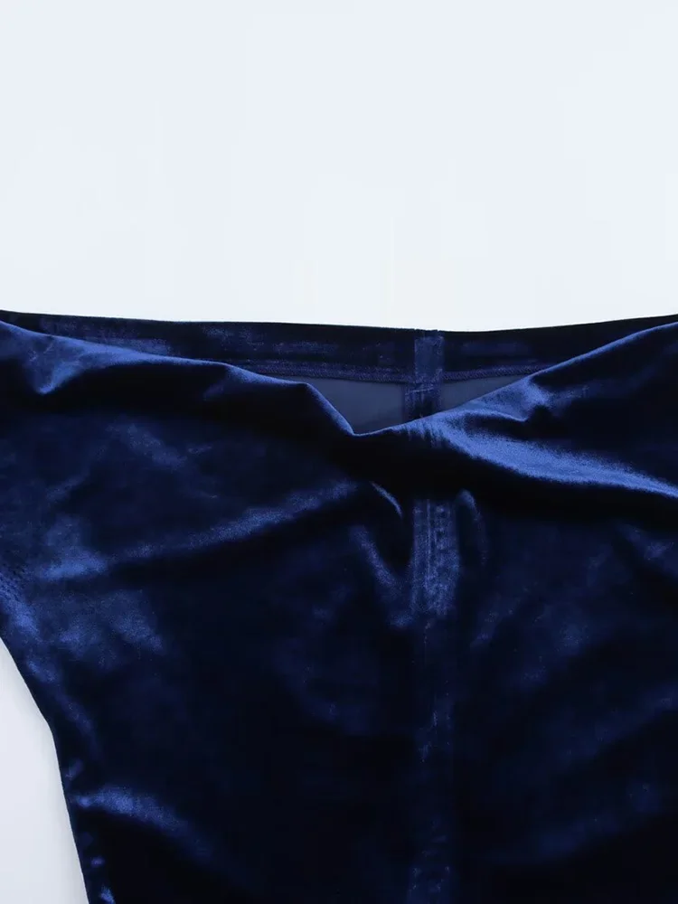 Wilshela женское модное темно-синее плиссированное асимметричное платье миди