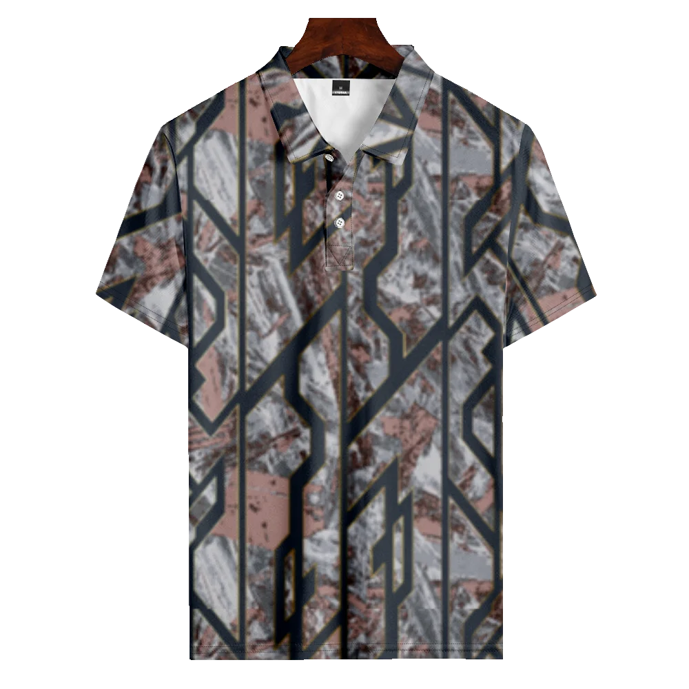 

2023 Гавайская летняя винтажная мужская рубашка-поло в форме алмаза с рисунком, мужская повседневная одежда с коротким рукавом, мужские топы