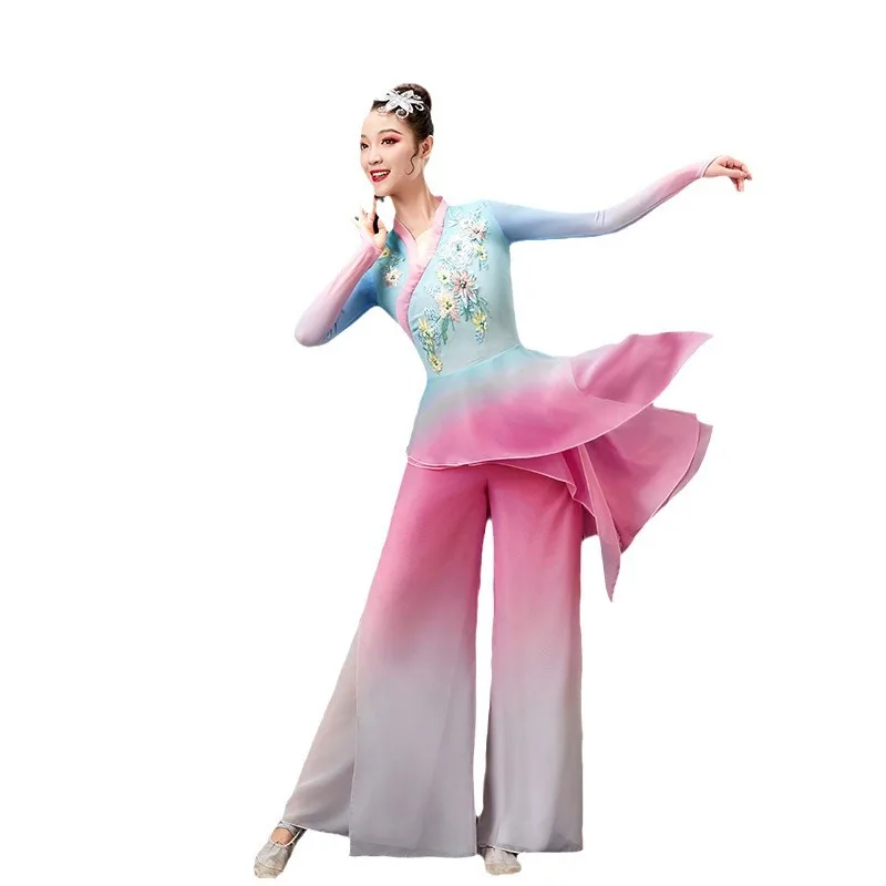 Традиционный китайский костюм народного танца для женщин танцевальные костюмы