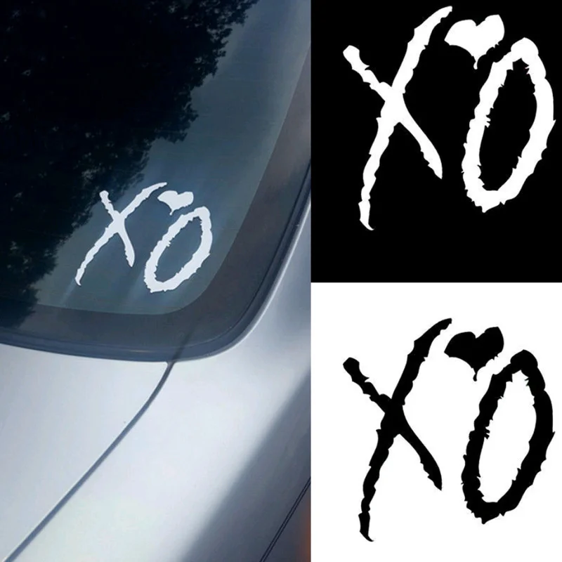 The Weeknd Xo Pet Sticker Car Suv Truck Window Laptop Wall Art Trim Decal Nero Argento-Bianco Parti Esterne Impermeabili Universali
