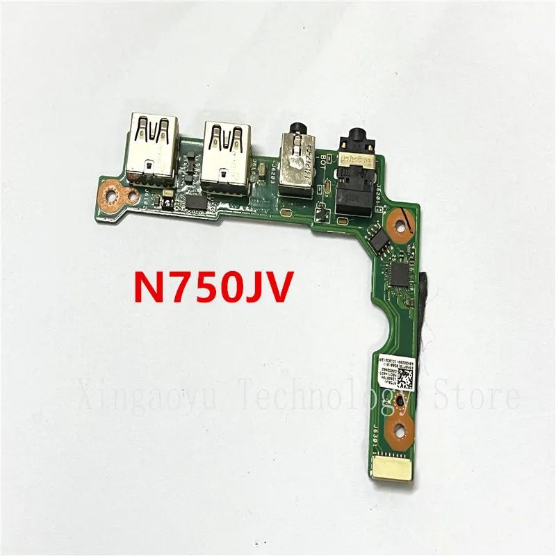 Оригинальная плата для ноутбука Asus N750J N750JV аудио USB-плата ввода-вывода Lnterface 100%