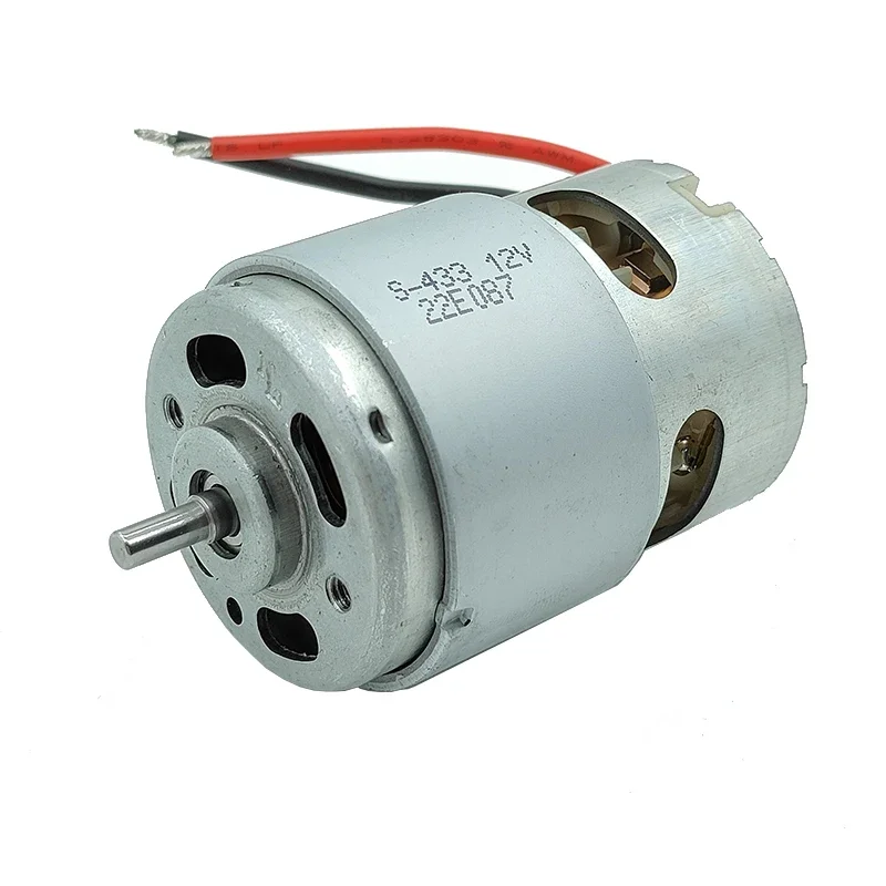 Фото Электродвигатель NICHIBO RS-755-8512, постоянный ток 6В-14.4В, 12В, 19300 об/мин, высокоскоростной, мощный, с передним шарикоподшипником, для самодельных дрелей и садовых инструментов. №2