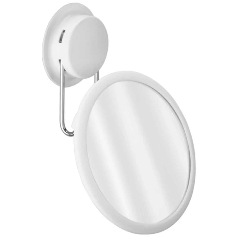 

Stainless Steel Detachable Cosmetic Bath Mirror Suction Cup White Easy Install Free Punch Make Up Toilet 360 Rotation Practical