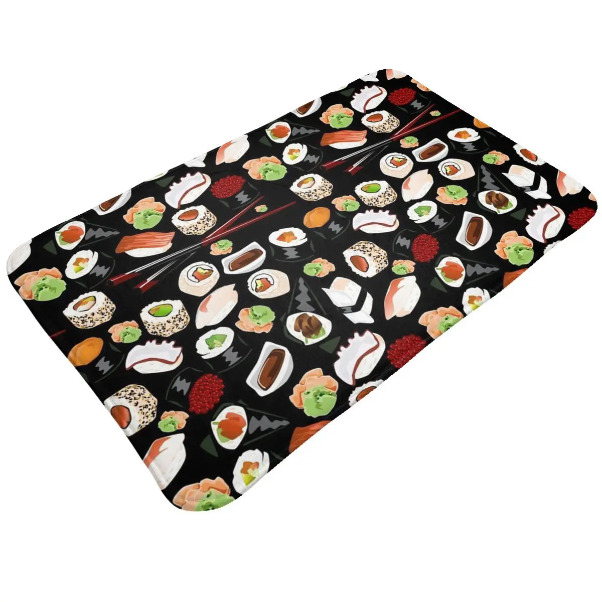 

Sushi Bathroom Rugs Soft Absorbent Bath Rugs, Non-Slip Shower Carpet Bath Mats for Bathroom Floor Tub Shower