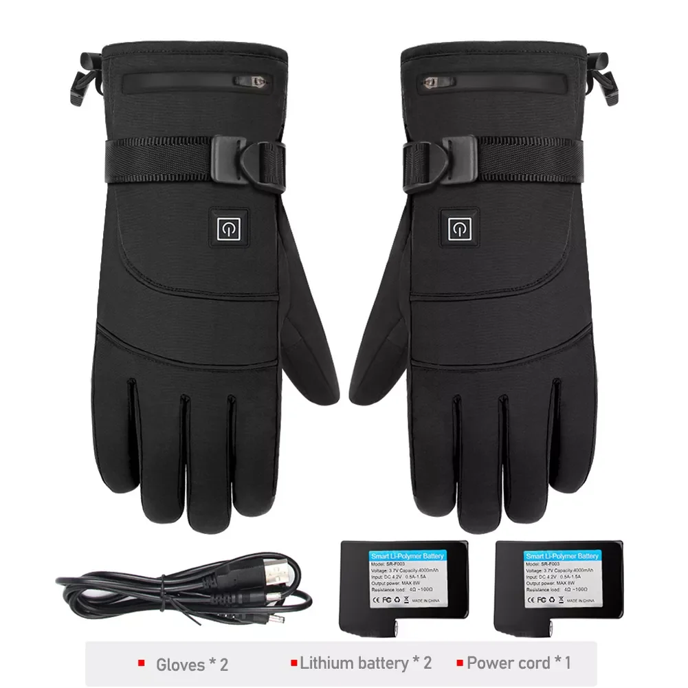 

Winter Windproof Electric Heated Gloves Touch Screen Waterproof Anti-Cold Outdoor Cycling Sports Hand Warmer Thermal Gloves