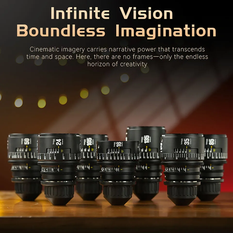 Фото 7artisans INFINTE Cine-объективы 16/24/35/50/85/105/135 мм T2.1-T2.5 Полнокадровый объектив для камеры с ручной фокусировкой для крепления PL FE №4