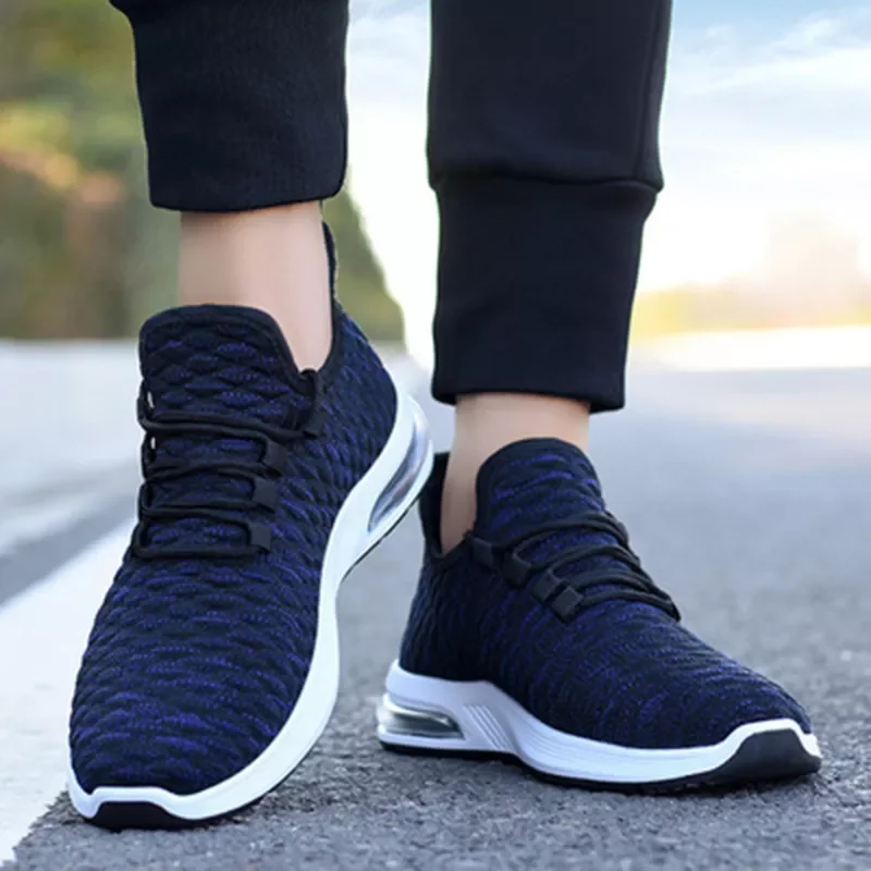 

2023NEW Running Shoes Breathable Sneakers Fly Woven Air Men's Sport Shoes Light Lace-up Shoes Outdoor Training Shoes Mens Gy