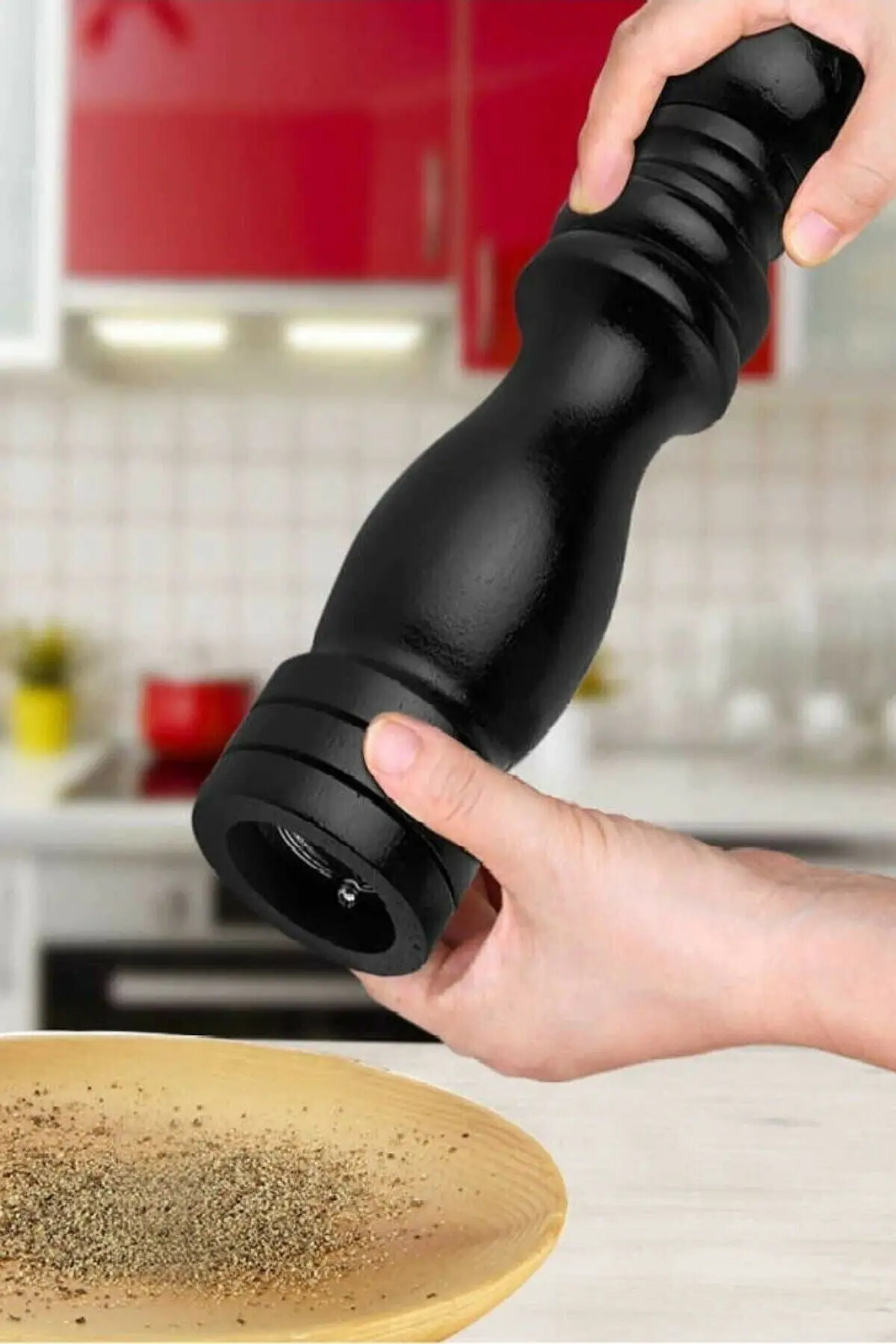 

Wooden salt pepper mill mill pepper spice salt shaker 2 stage spice tableware & kitchen home furniture