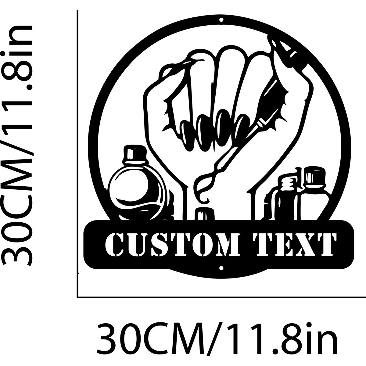 Металлические настенные рисунки Nail Tech на заказ персонализированные инструменты