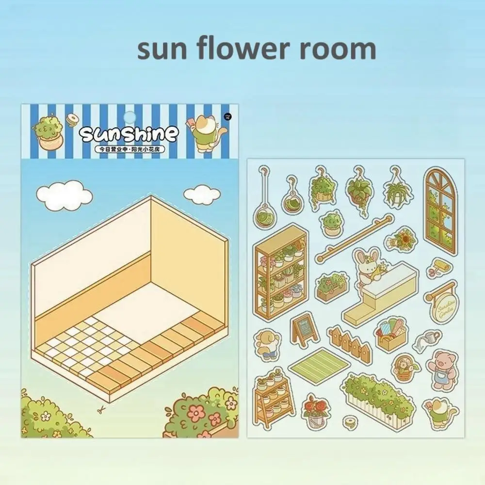 3D бумажные наклейки миниатюрные сцены