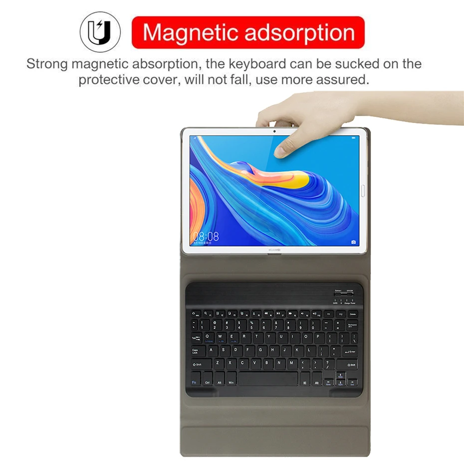 Чехол с Bluetooth-клавиатурой для Huawei Mediapad M5 lite 8 дюймов искусственная кожа чехол T5 0