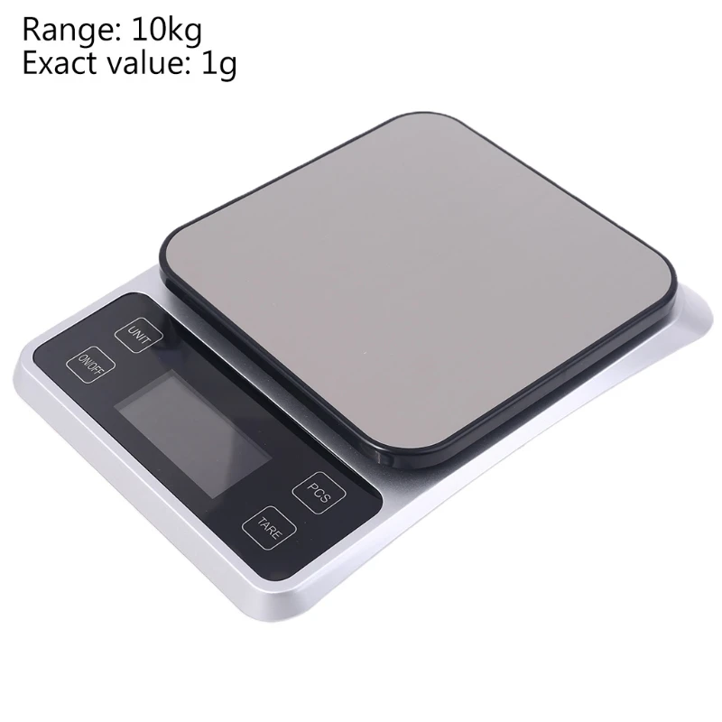 

​Home Kitchen Slim Electronic Digital Scale Stainless Steel Weight Weighing Balance Gadget Durable Metal Platform Cooking
