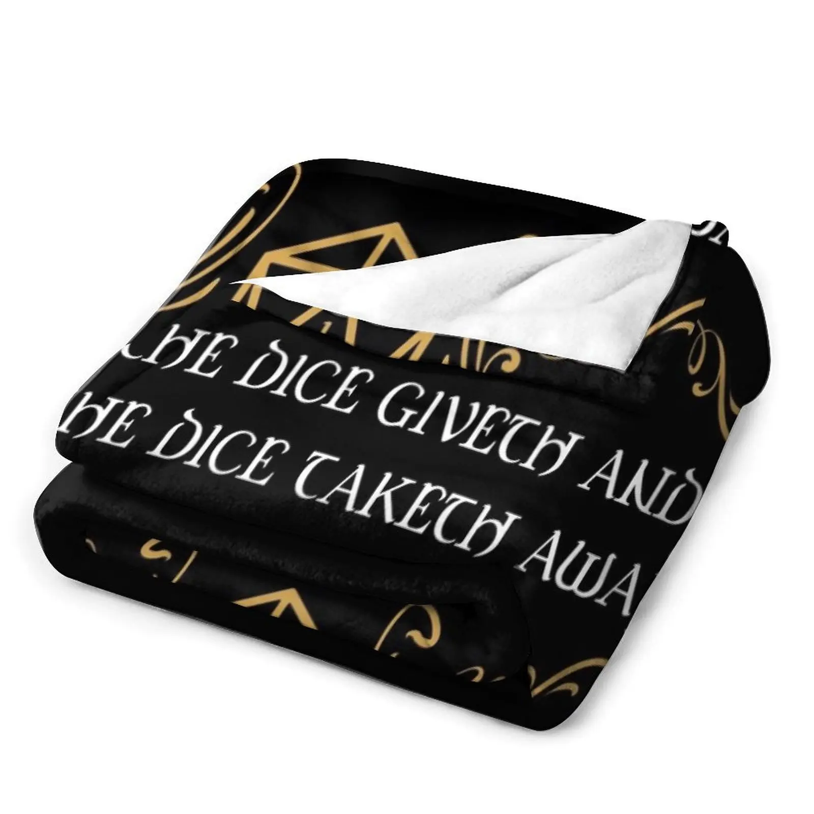 Подарочное одеяло в виде игральных костей и на вынос натуральное для