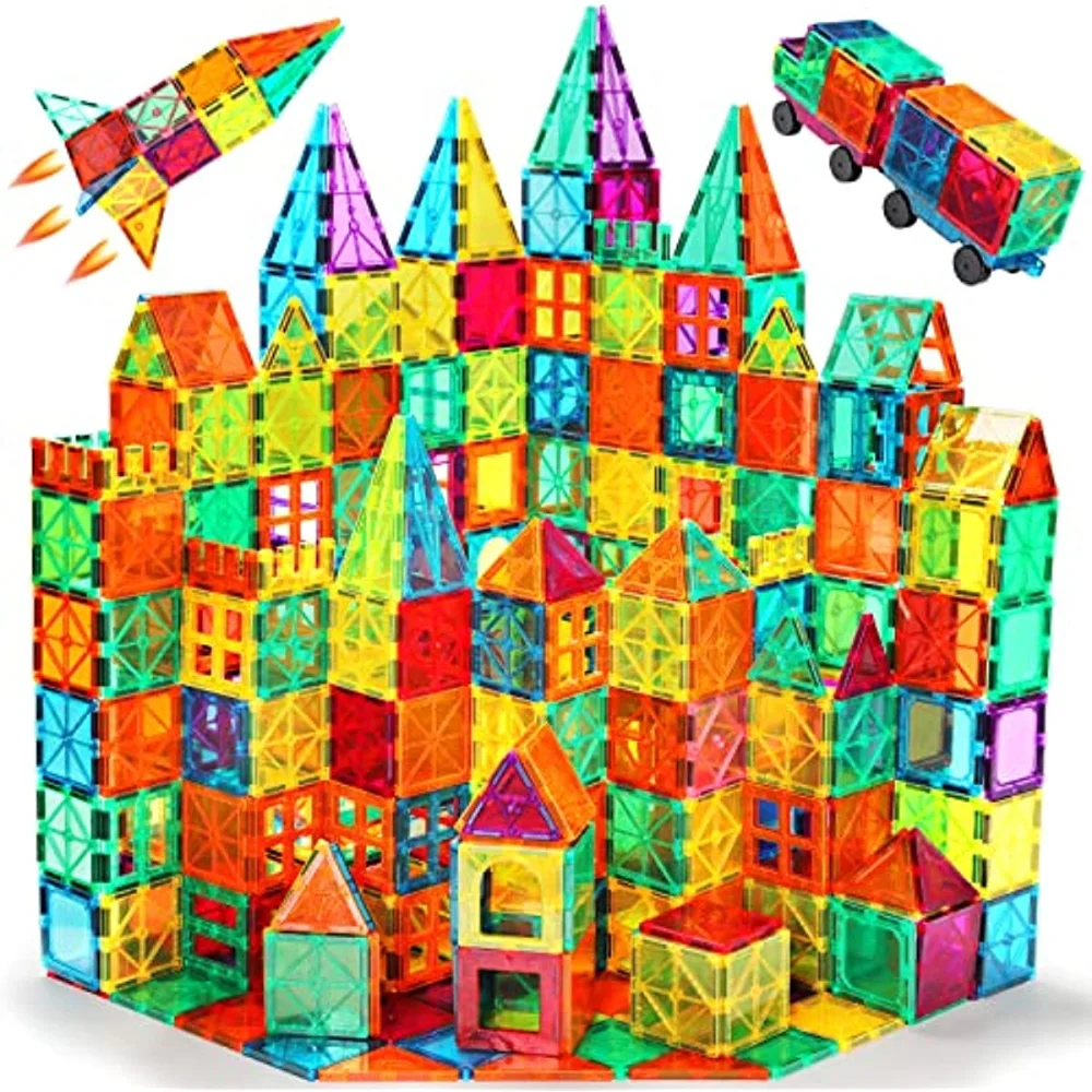 

Магнитная плитка, магнитные блоки для детей, магнитный Набор для строительства, штабелируемые блоки, конструктор для дошкольного стержня, ...