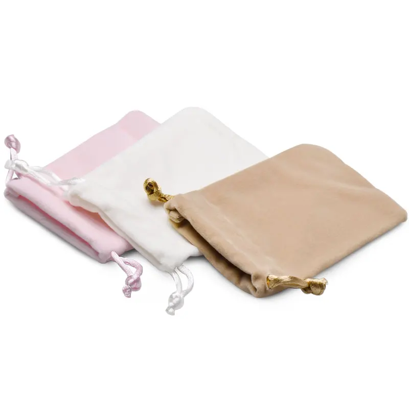 50pcs Oirlv Jewelry Drawstring Bag Custom Logo Gift Bags Velvet Drawstring Pouch Bag Korean Rope Portable Jewelry Drawstring Bag