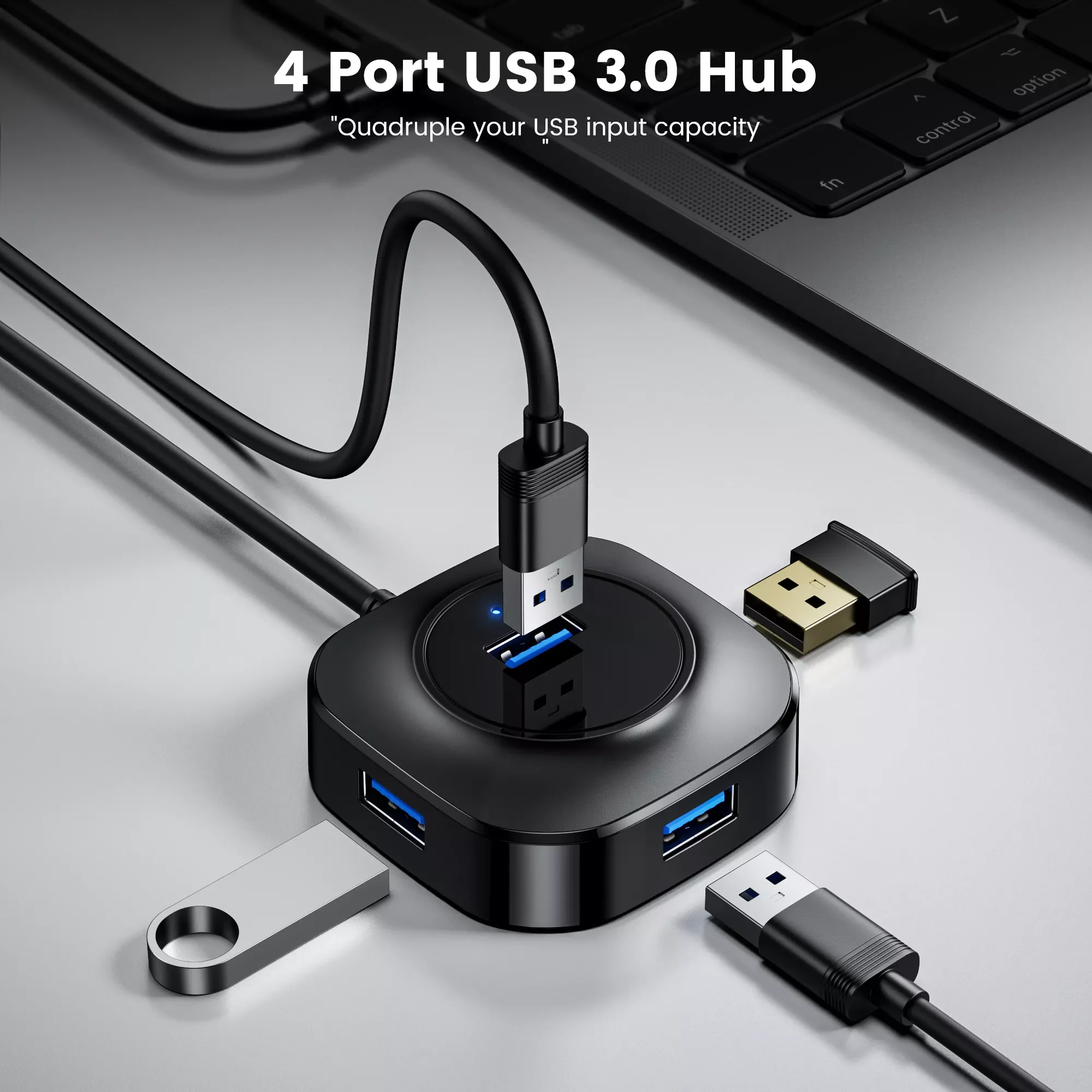 

NEW2023 USB Hub USB 3.0 Hub 2.0 Multi USB Splitter Adapter 4 Ports Speed Mini Multiple 3 Hab usb3.0 HUB Port USB-Hub Expander Fo