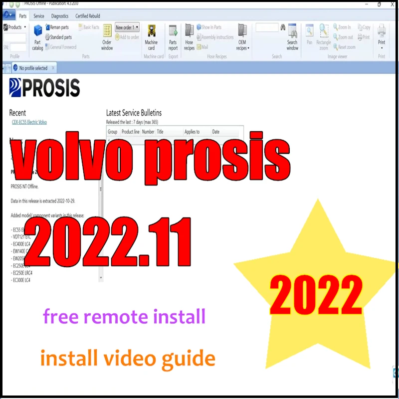 Новейшее Строительное оборудование для volvo PROSIS 2022,11, Каталог электронных деталей и руководства по ремонту + видеогид, неограниченная установка