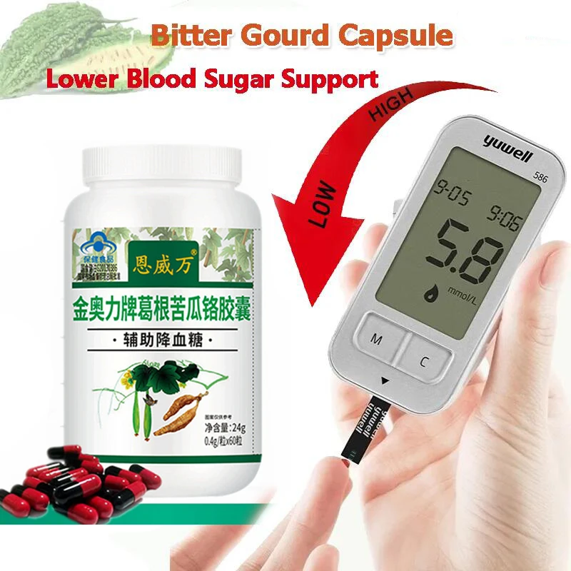 

Reducing Blood Sugar Organic Bitter Melon Extract Capsule Cure Diabetes Anti-Hypertension for Cardiovascular Heart Health Care