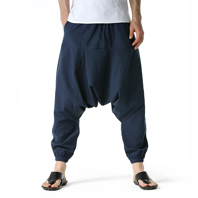 

Mens Hippie Baggy Harem Pants Casual Drawstring Low Drop Crotch Trousers Men Plus Size Fitness Yoga Joggers Pants Pantalon Homme