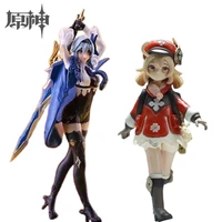 17cm genshin impact klee hibana knight anime figure eula klee paimon pvc action figure collection model doll child kid gifts