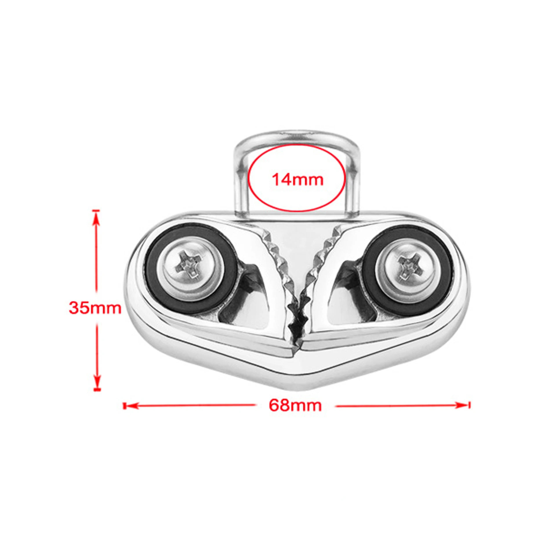 Stainless Steel 316 Cam Cleat with Wire Leading Ring Boat Cam Cleats Matic Fairlead Marine Sailing Sailboat Kayak Canoe Dinghy enlarge