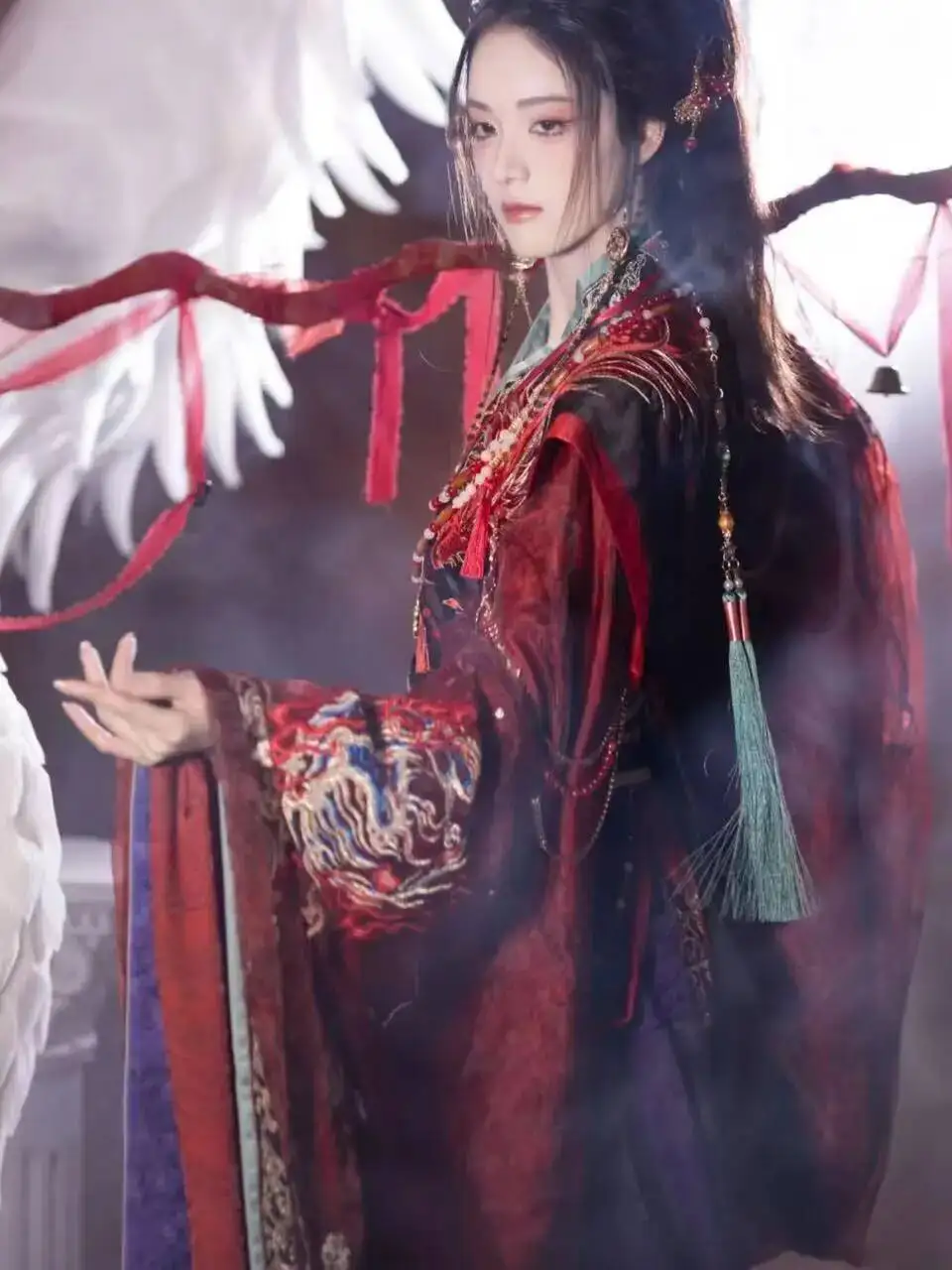 Фото Yunjian Shanze Hanfu платье женская императрица Han элемент Hanfu одежда бессмертный стильный комплект весна лето осень костюм Хан №4