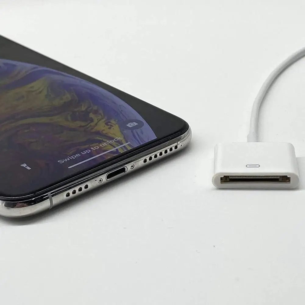 Адаптер Lightning/30-Pin для зарядки iPhone 12/11/X/8/7/6/5/iPad/iPod |