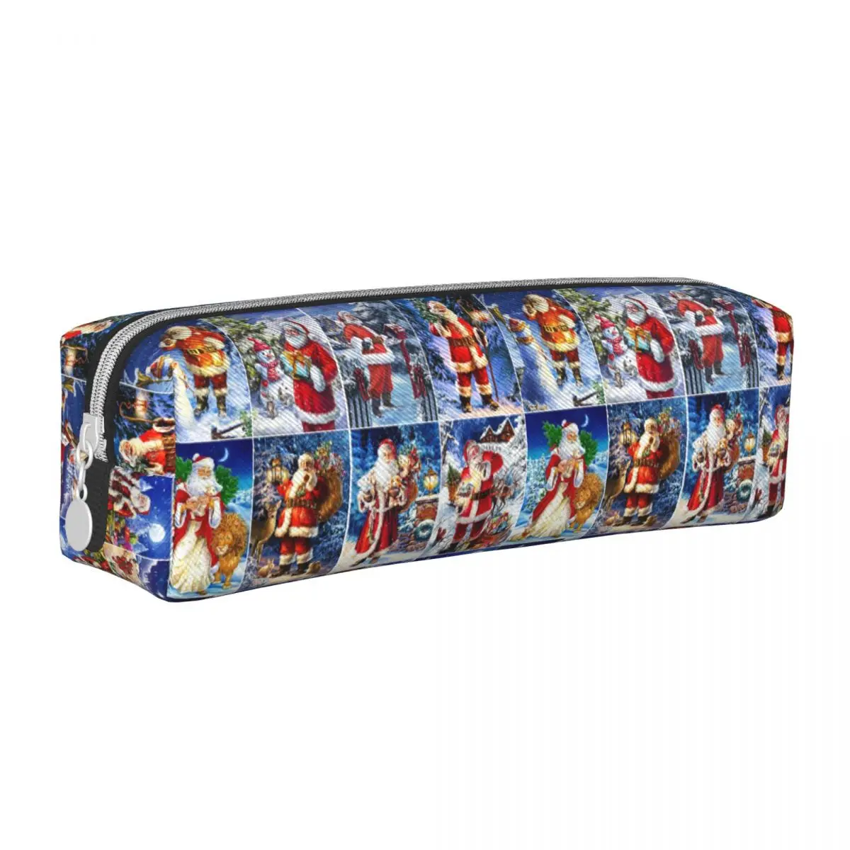 Case Santa New Year Pencilcases Pen Box Kids Big Capacity Bags Students School Zipper Stationery