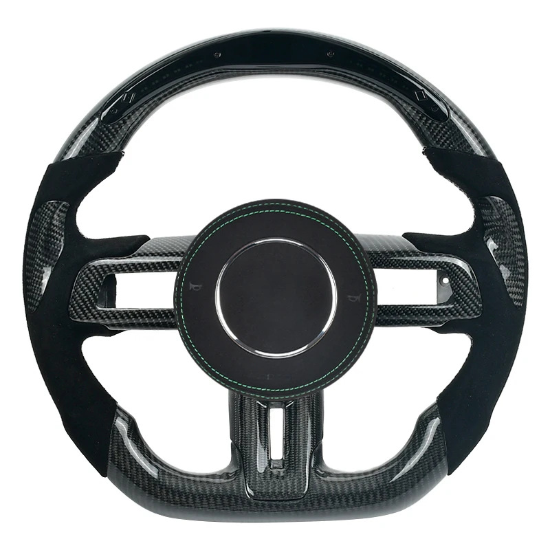

For Mustang Steering Wheel Carbon Fiber Customized Alcantara Heating Sport Wheel 2015-2022 Model