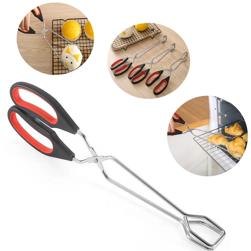 

BBQ Tools Barbecue Scissor Tongs Grilled Food Tong Long Handle Scissor BBQ Bread Roast Clip Kitchen Baking Tongs BBQ Accessories