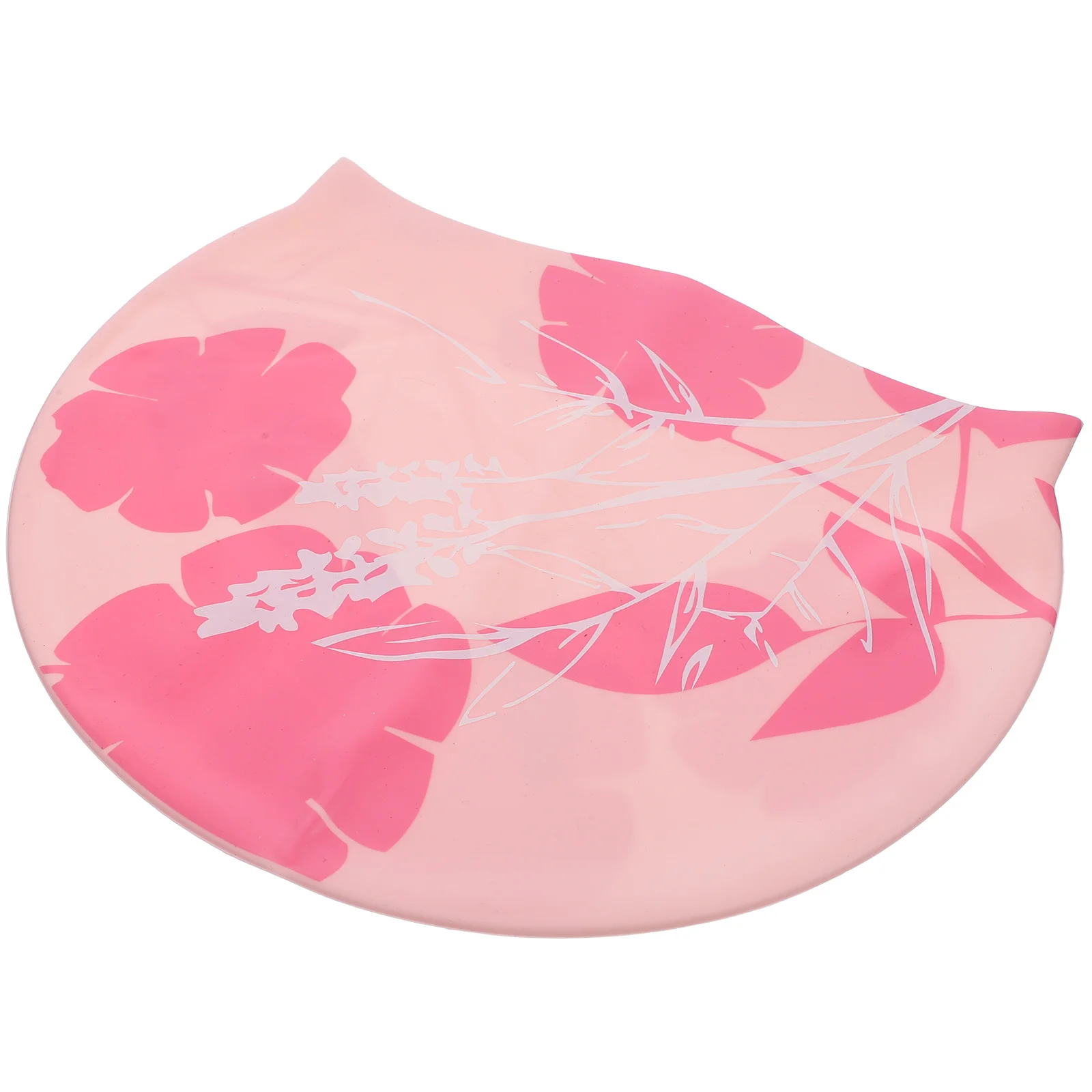 

Printed Swimming Cap Practical Waterproof Silicone Middle Length Silica Gel Man