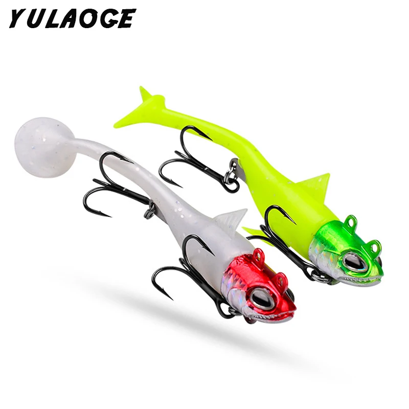 

Fishing fake bait T-tail fish shape Leaded head fishing lures long-range lure lure suitable for fresh water trout bass fishing