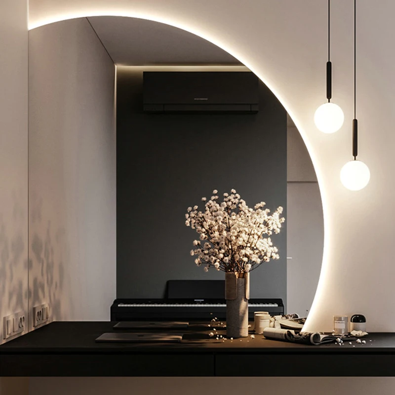 

Smart Bathroom Bath Mirror Cabinet Wall Mounted quality Cosmetic Self mirror Haircut Girl display design espejo home furniture