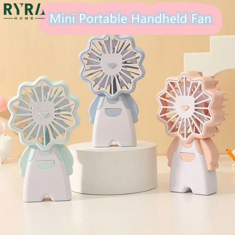 

Mini Portable Handheld Fan 3 Speed Adjustable USB Rechargeable Mini Fan 3 Speed Adjustable Cute Cartoon Shape Kids Pocket Fans
