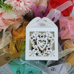 25pcs Laser Cut Bird Heart Candy Box For Wedding Packaging Bags Boxes Baby Shower Guests Gift Mariag in Pakistan