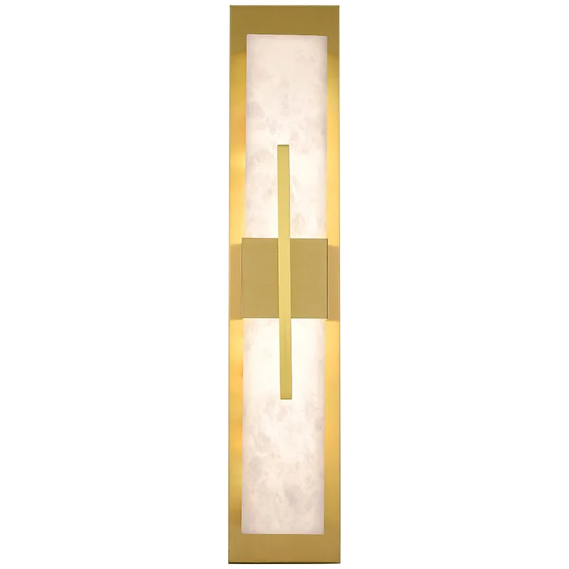 

Modern Minimalist Bedroom Nordic Light Luxury All Copper Marble Wall Lamp
