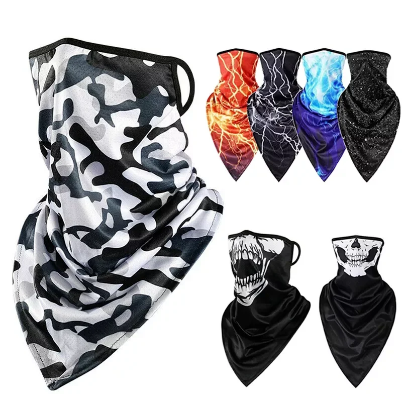 Motorcycle Face Mask Summer Ice Silk Anti-UV Balaclava Headwrap Running Riding Face Shield Sports Scarf