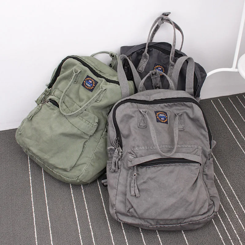 

Street Art Literary Canvas Backpack Minimalist Retro Backpack Wild Leisure Korean Schoolbag Bag