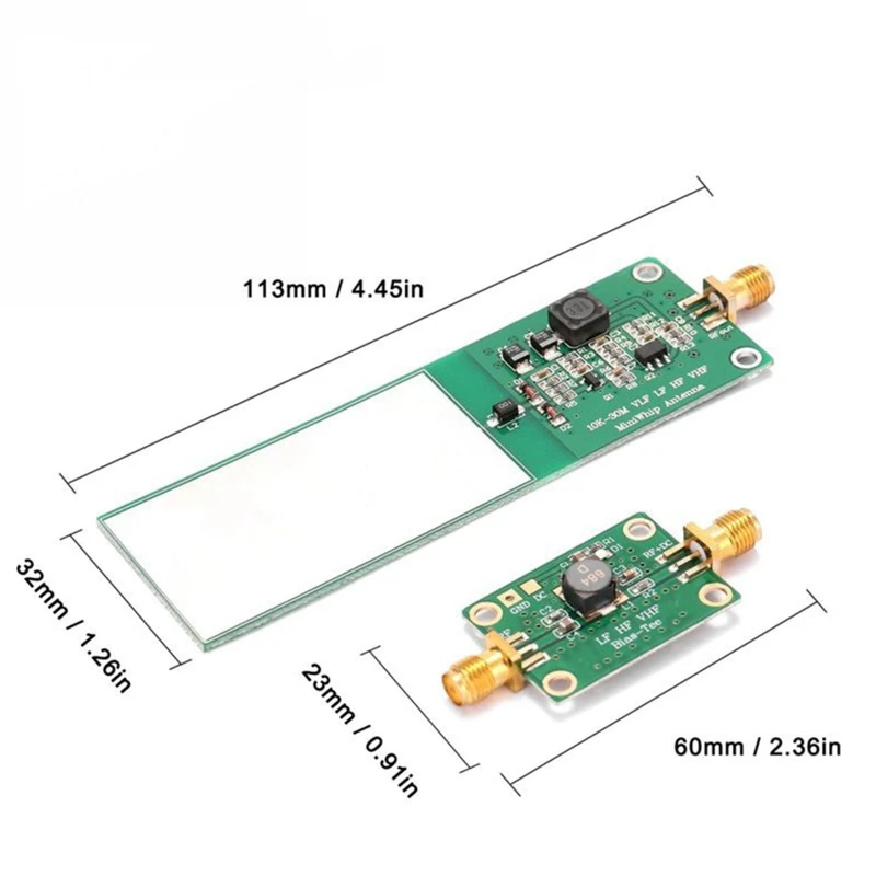 MiniWhip Active Antenna 10kHz - 30MHz Mini Whip Shortwave Antenna + AM HF VHF BIAS TEE FOR Short Wave RTL-SD R Receiver 24BB